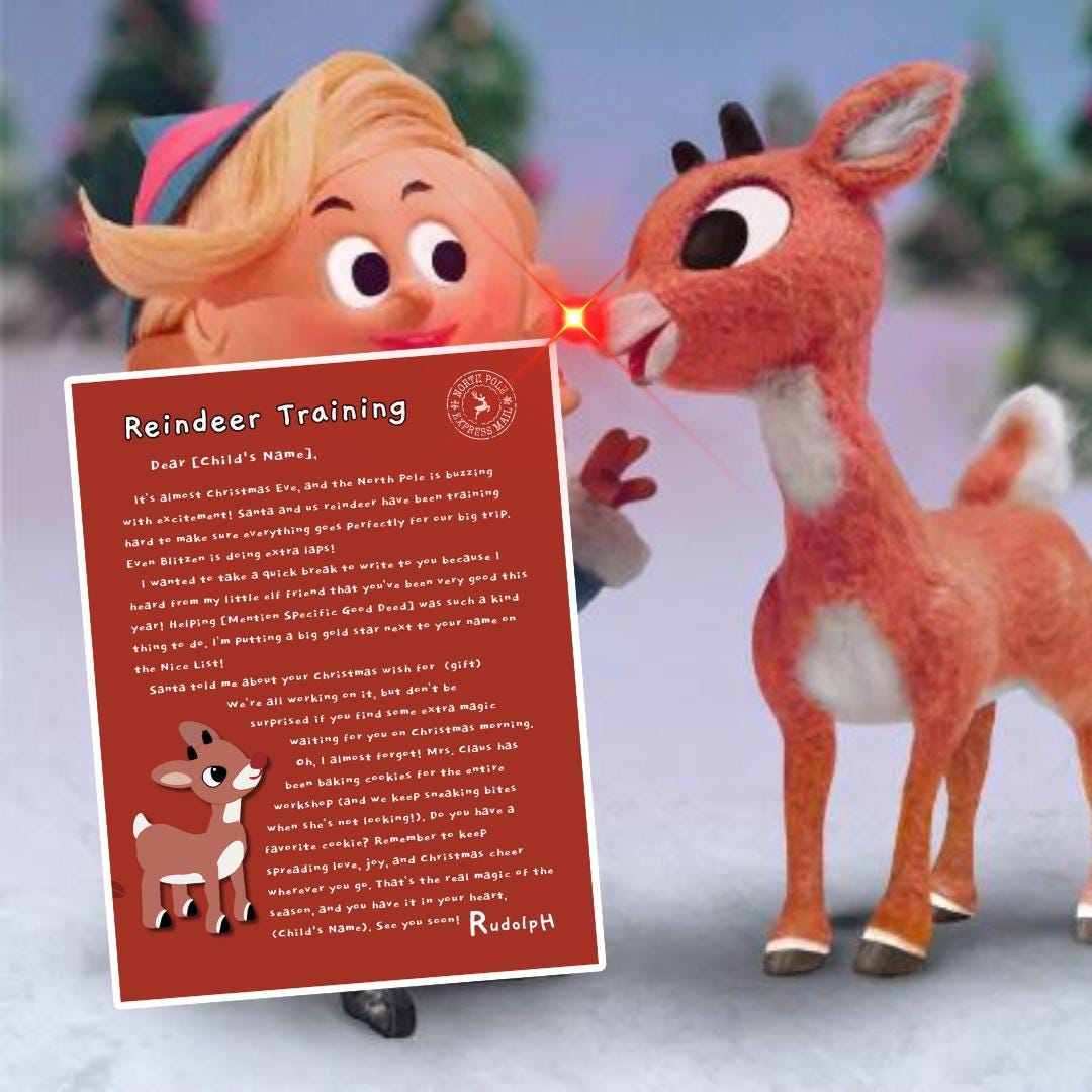 Reindeer Training Letter From North Pole - Etsy