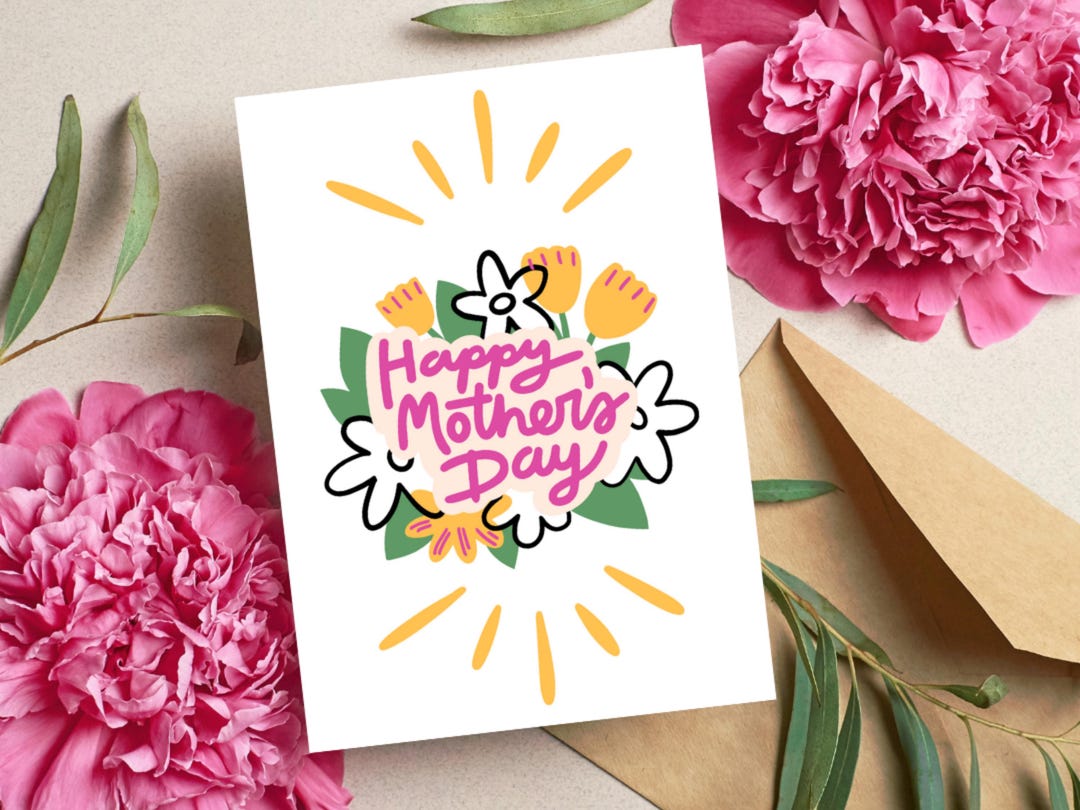 Happy Mother's Day Printable Card, Digital Mothers Day Card, Gift Card ...