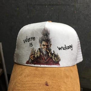 Handpainted Monkey Wukong Baseball Hat