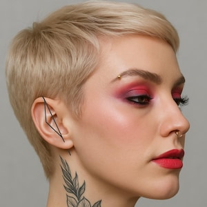 Goth oorbellen zwarte driehoek oorspeld sterlingzilver oor manchet oorbellen klimmer ongebruikelijke helix haak oorbel punk naald oorbellen bar oorbellen