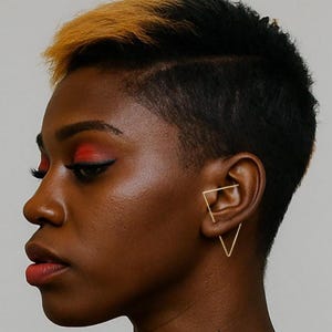 Triangle Ear Cuff Gold Ear Climber Earrings Sterling Ear Crawler Minimalist Earrings Unusual Gothic Earrings