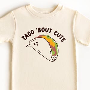 Taco &#39;Bout Cute Baby Bodysuit, Infant, Toddler Tee  • Unisex Taco Tee • Funny Unique Gender Neutral Luxe Hand-Printed Newborn Gift.