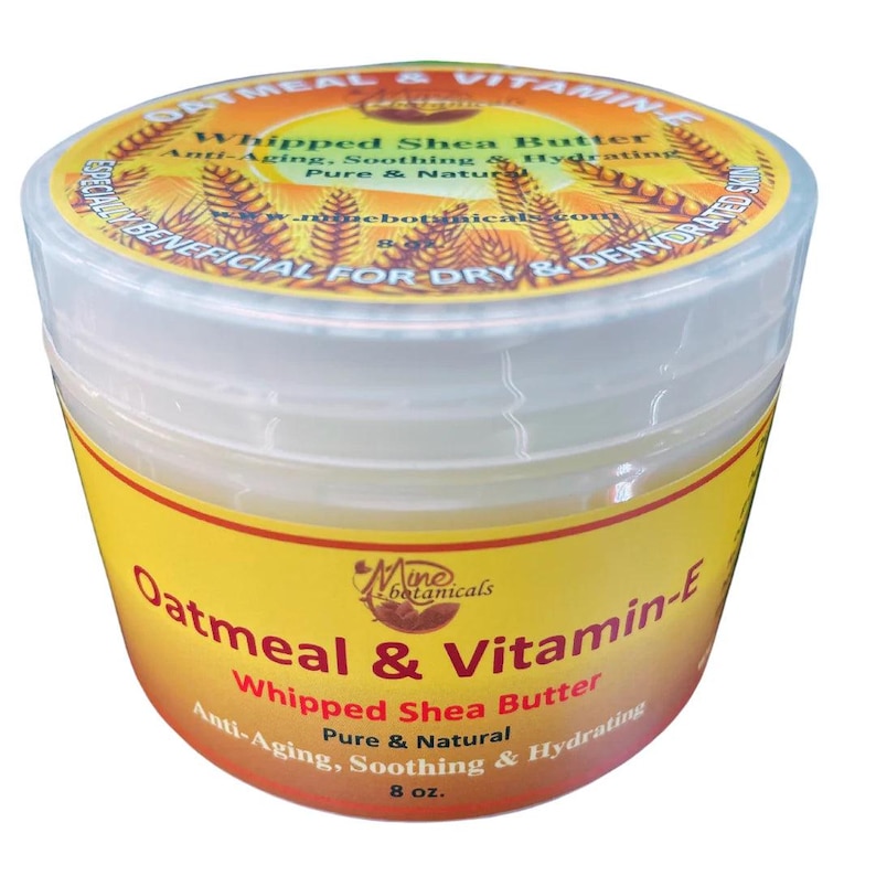 Oatmeal & Vitamin-E Whipped Shea Butter 8oz image 4