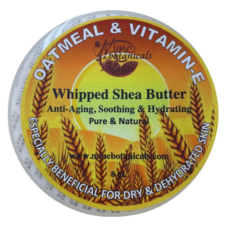Oatmeal & Vitamin-E Whipped Shea Butter 8oz image 1