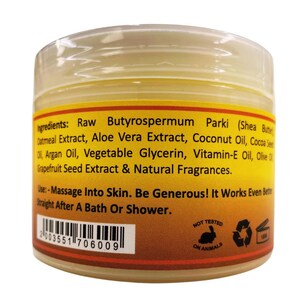 Oatmeal & Vitamin-E Whipped Shea Butter 8oz image 3