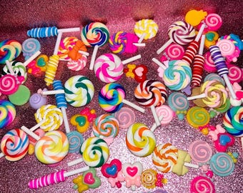 Charms per unghie con lecca-lecca kawaii: nail art con caramelle in resina 3D