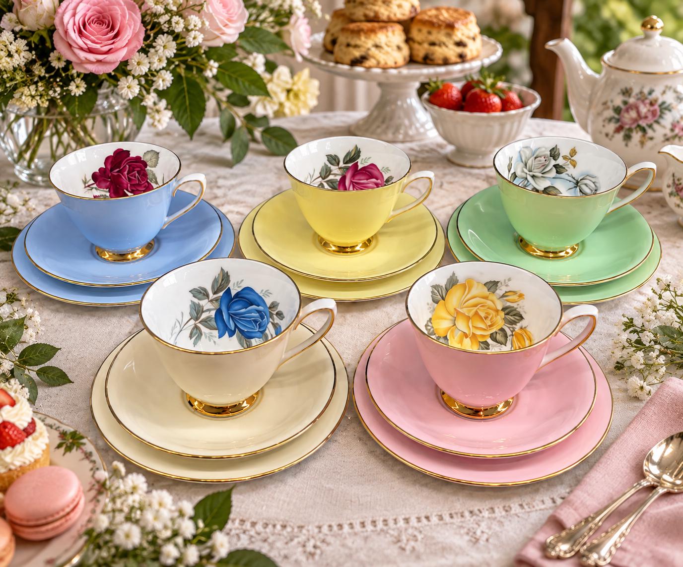 Royal Stuart Tea Set - Etsy UK