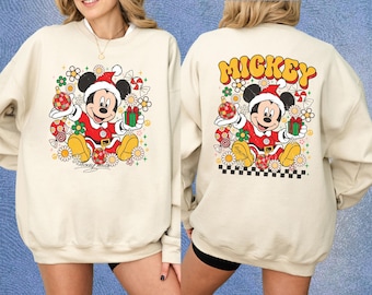 Groovy Mickey Christmas Sweatshirt, Mickey and Friends Christmas, Family Xmas Sweatshirt, Christmas family Trip, Very Merry Xmas Sweatshirt