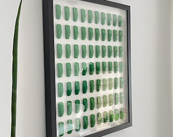 Porsche 911-inspired art; Original paint; PTS Viper Green; 40 x 50 cm; Wall decoration, perfect gift; Paint to sample