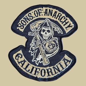 Sons of Anarchy Patch: Embroidered Motorcycle Biker Gang Badge