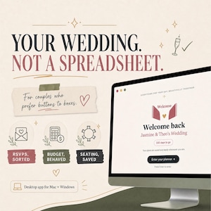 Wedding Planner App | Budget, Guest List, Seating Chart (Mac/Windows)