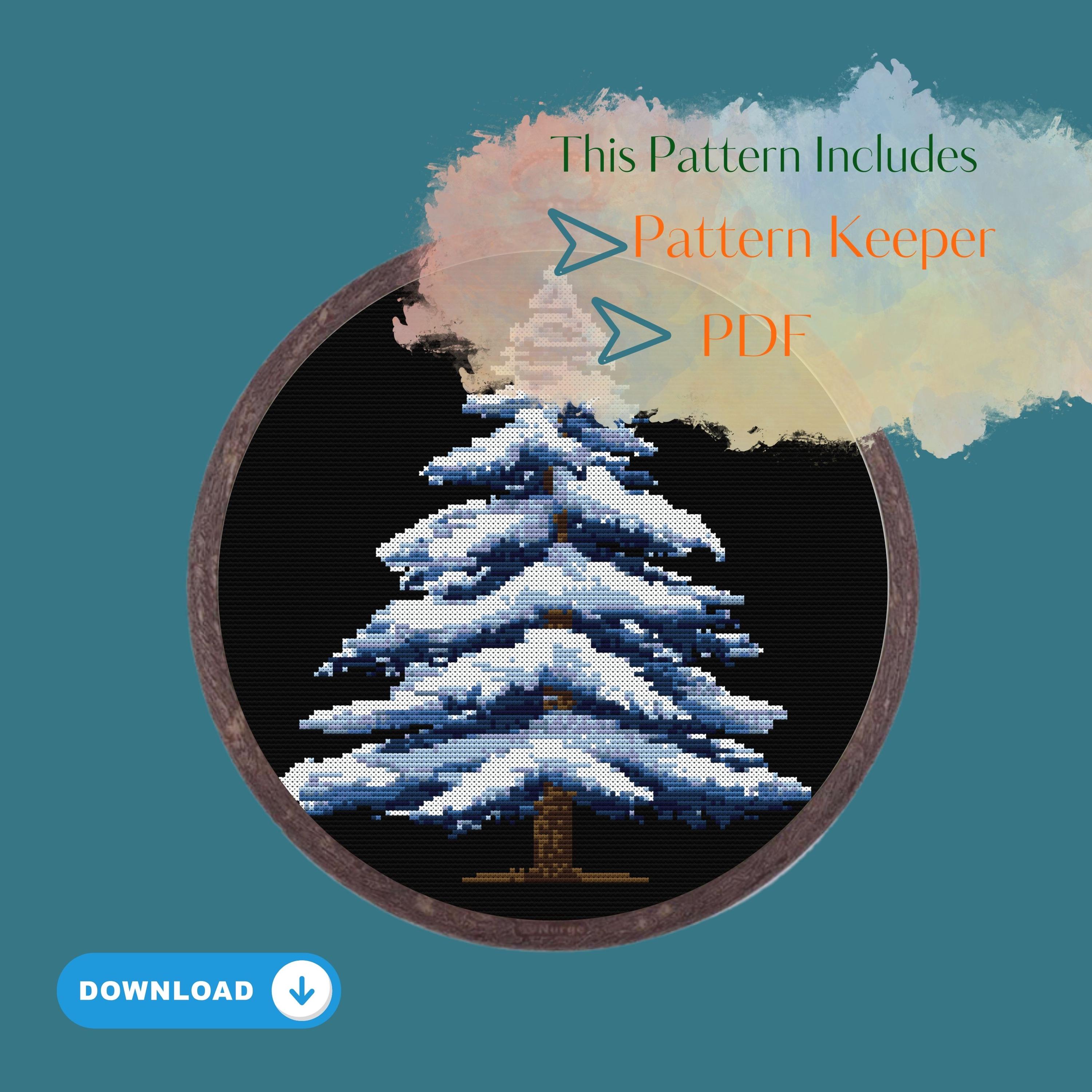 Winter Tree Cross Stitch Pattern - Downloadable Digital Printed PDF ...