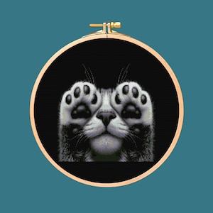 Cat Cross Stitch Pattern. Downloadable Digital PDF Design.