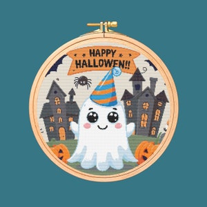 halloween cross stitch pattern. instant download easy and funny design