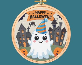halloween cross stitch pattern. instant download easy and funny design