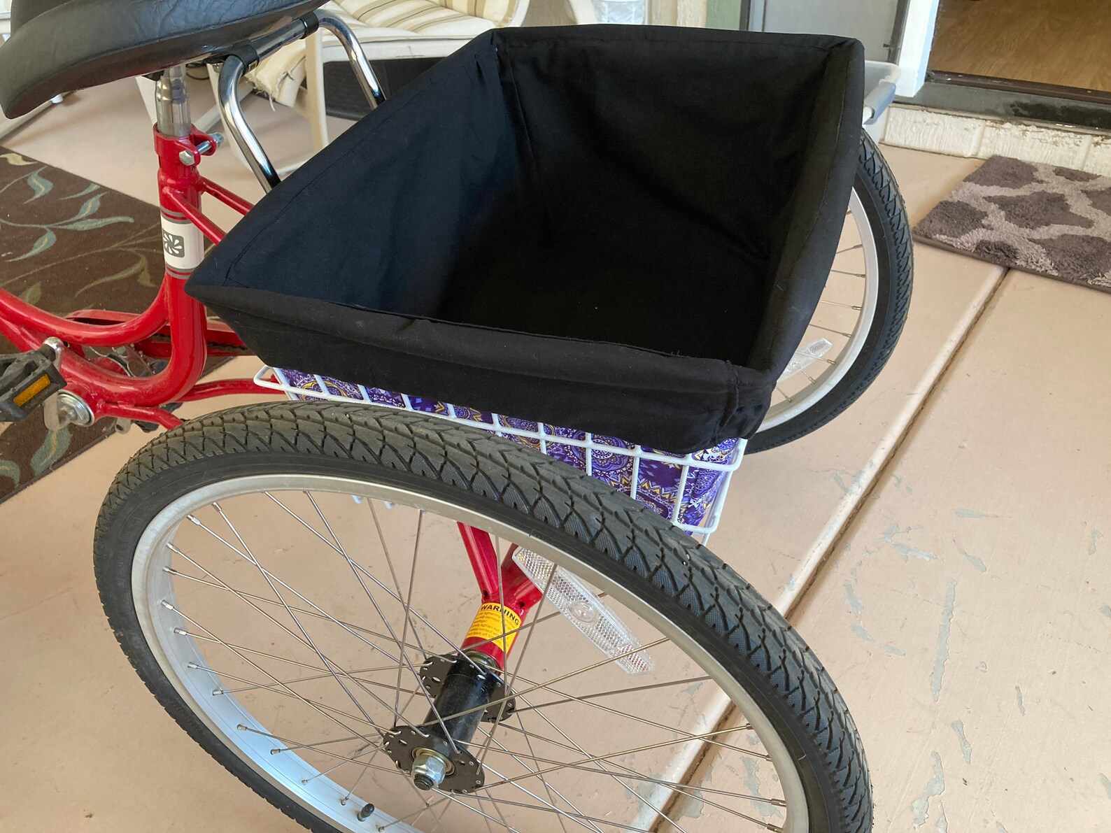 Adult Tricycle Basket Liner Purple and Black Etsy