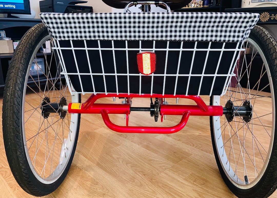 Adult Tricycle Basket Liner Black &white Reversible Etsy