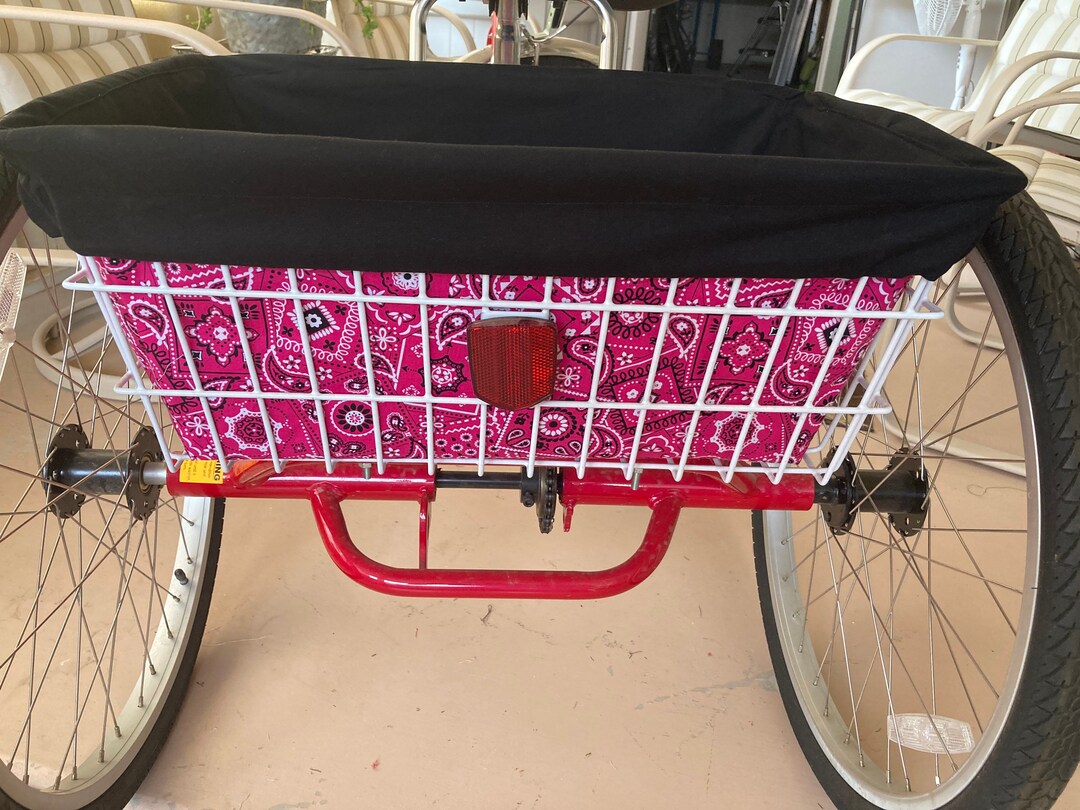 Adult Tricycle Basket Liner Pink Paisley Etsy