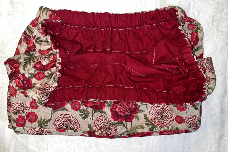 Adult Tricycle Basket Liner Rust Flowers Reversible Etsy