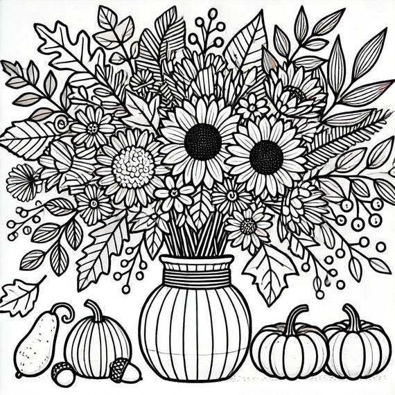 Dibujos Para Colorear De Flores De Oto o