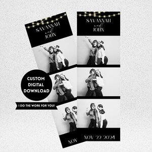 Custom Photo Strip - Digital Download - Photo Booth Photos