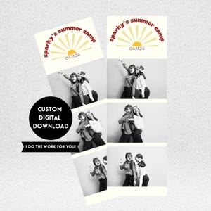 Custom Photo Strip - Digital Download - Photo Booth Photos