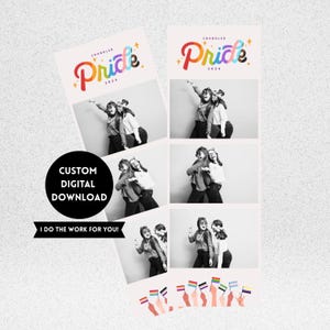 Custom Photo Strip - Digital Download - Photo Booth Photos