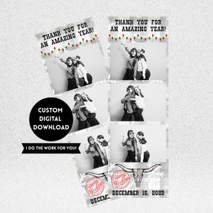 Custom Photo Strip - Digital Download - Photo Booth Photos