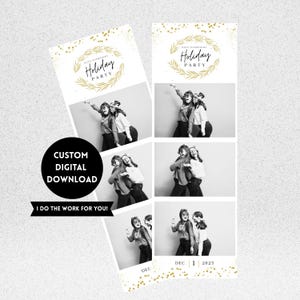 Custom Photo Strip - Digital Download - Photo Booth Photos