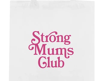 Bolsa de mano del Club de Madres Fuertes, bolsa de regalo para el Día de la Madre, regalo original para madres, regalo para madres fuertes, regalo para madres e hijas.