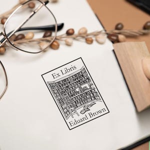 Timbro ex libris, timbro per libri, timbro per biblioteca personalizzato, timbro per libri personalizzato, regalo per amanti dei libri, timbro per ex libris, timbro per biblioteca a forma di gatto, goffratore per libri