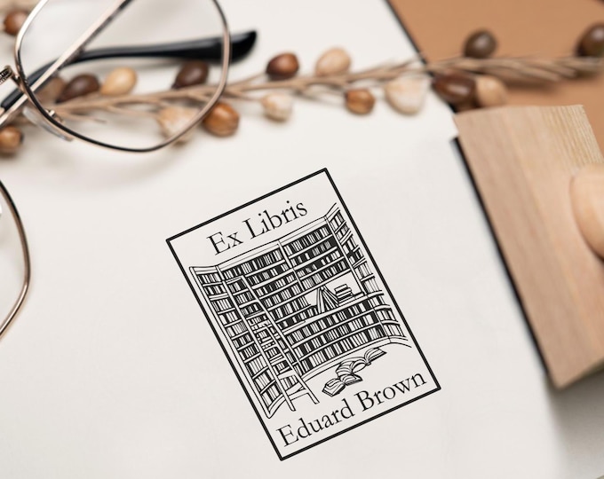 Personalized Ex Libris Stamp – Custom Library Book Stamp