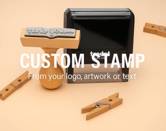 Custom Logo Stamp for Small Business – Packaging, Thank You Cards & Handmade Orders