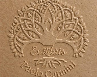 Custom Ex Libris Embosser – Personalized Book Stamp, 41mm