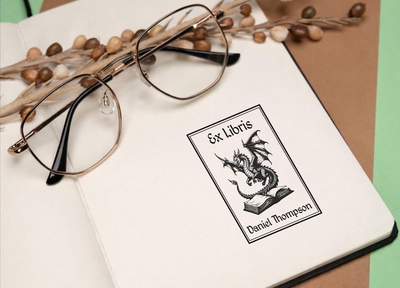 Personalized Ex Libris Stamp – Custom Library Book Stamp image 9