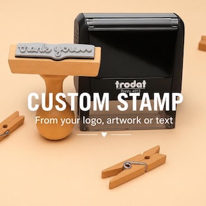 Custom Logo Stamp for Small Business – Packaging, Thank You Cards & Handmade Orders