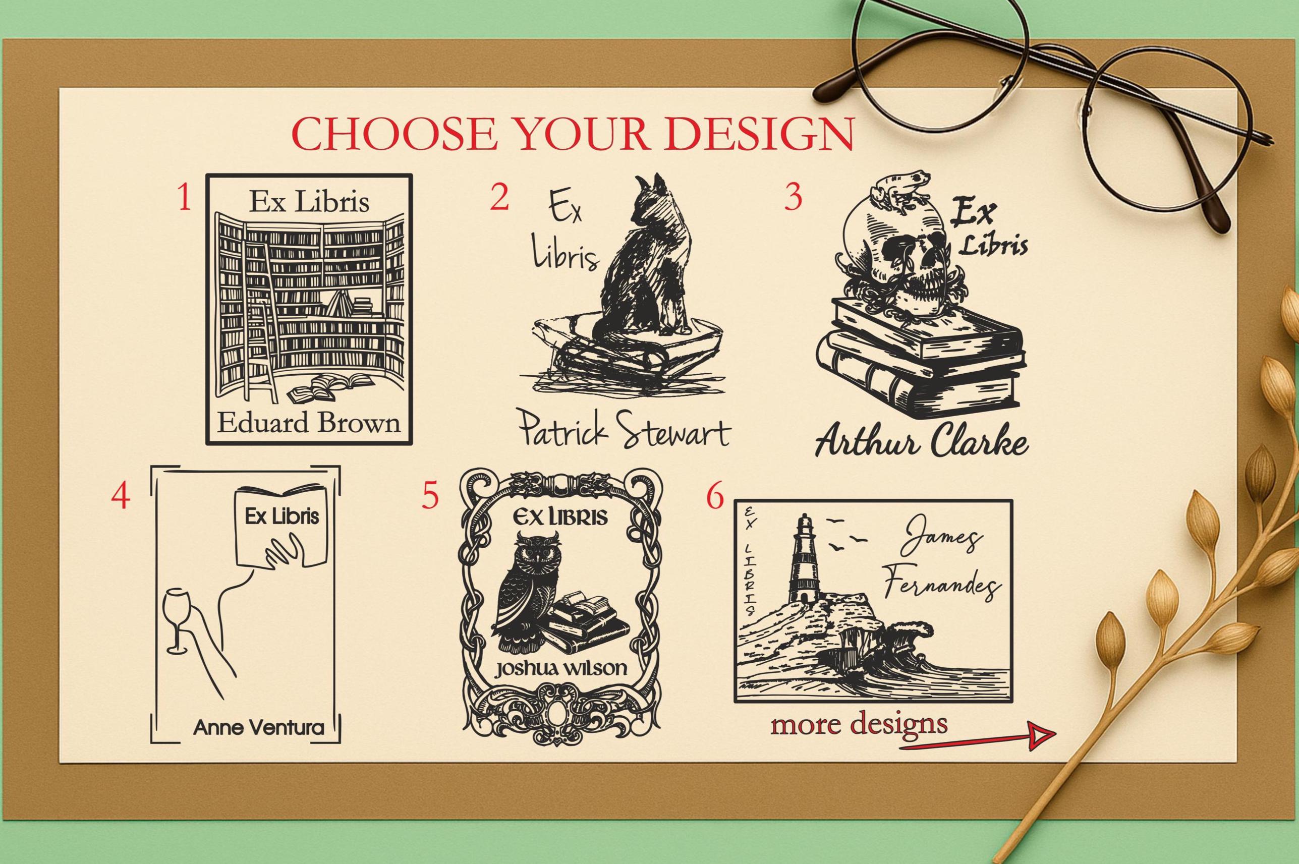 Ex Library Stamp Personalized Ex Libris Stamp – Custom Library Book Stamp - Etsy
