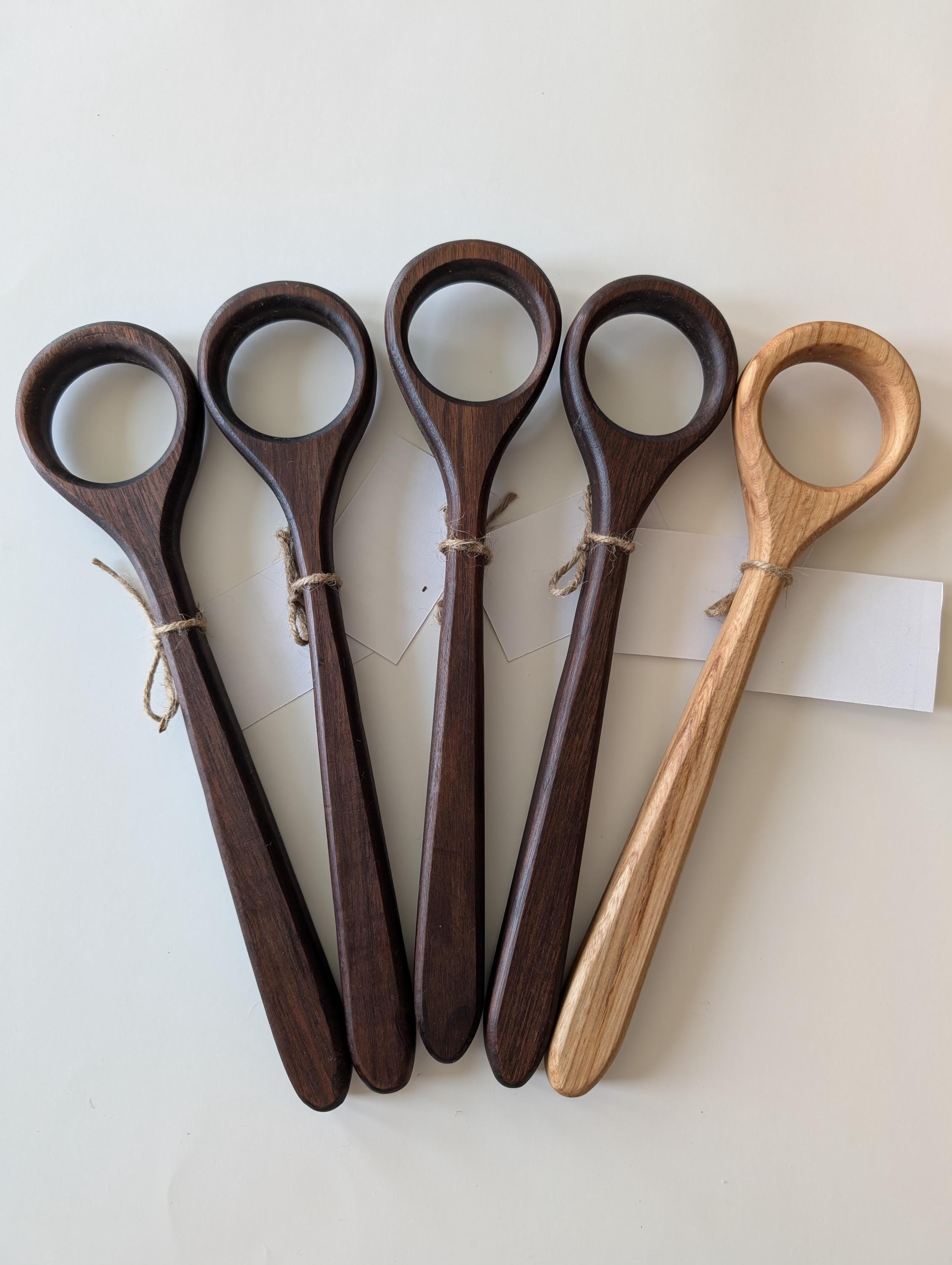 Handmade Walnut Wood Dough Whisk: Sourdough & Pancake Mixer