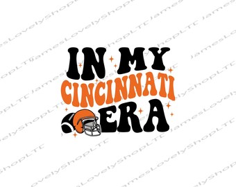 Retro Cincinnati Football PNG, Game Day Clipart (Digital Download)