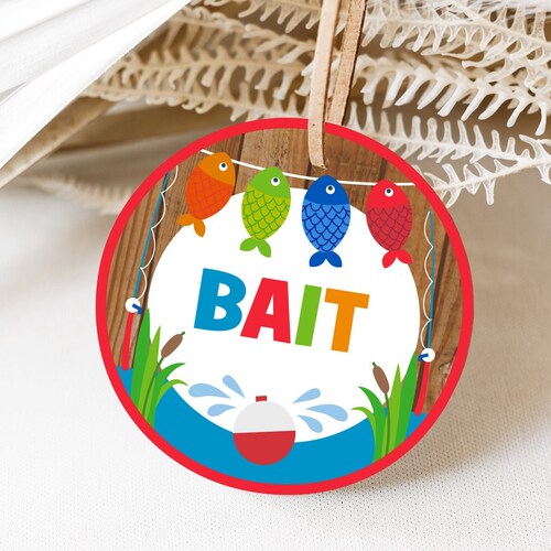Live Bait Fishing Party Favor Tags Printable Fishing Party - Etsy