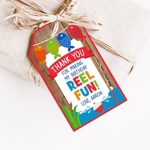 Étiquettes de cadeau de pêche, étiquettes de cadeau imprimables, cadeaux d'anniversaire de pêche, notes de remerciement pêche, décoration de fête de pêche, le grand, A1