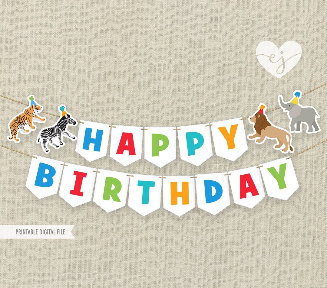 Printable Banner Wild One Banner First Birthday Banner - Etsy