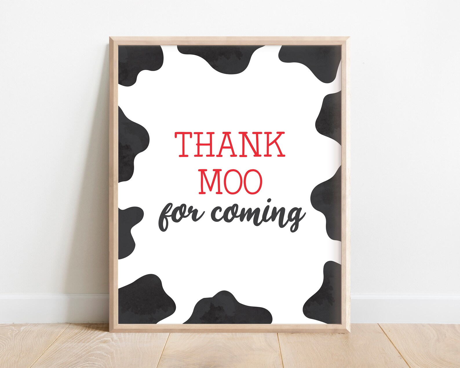 Cow Party Sign: 
