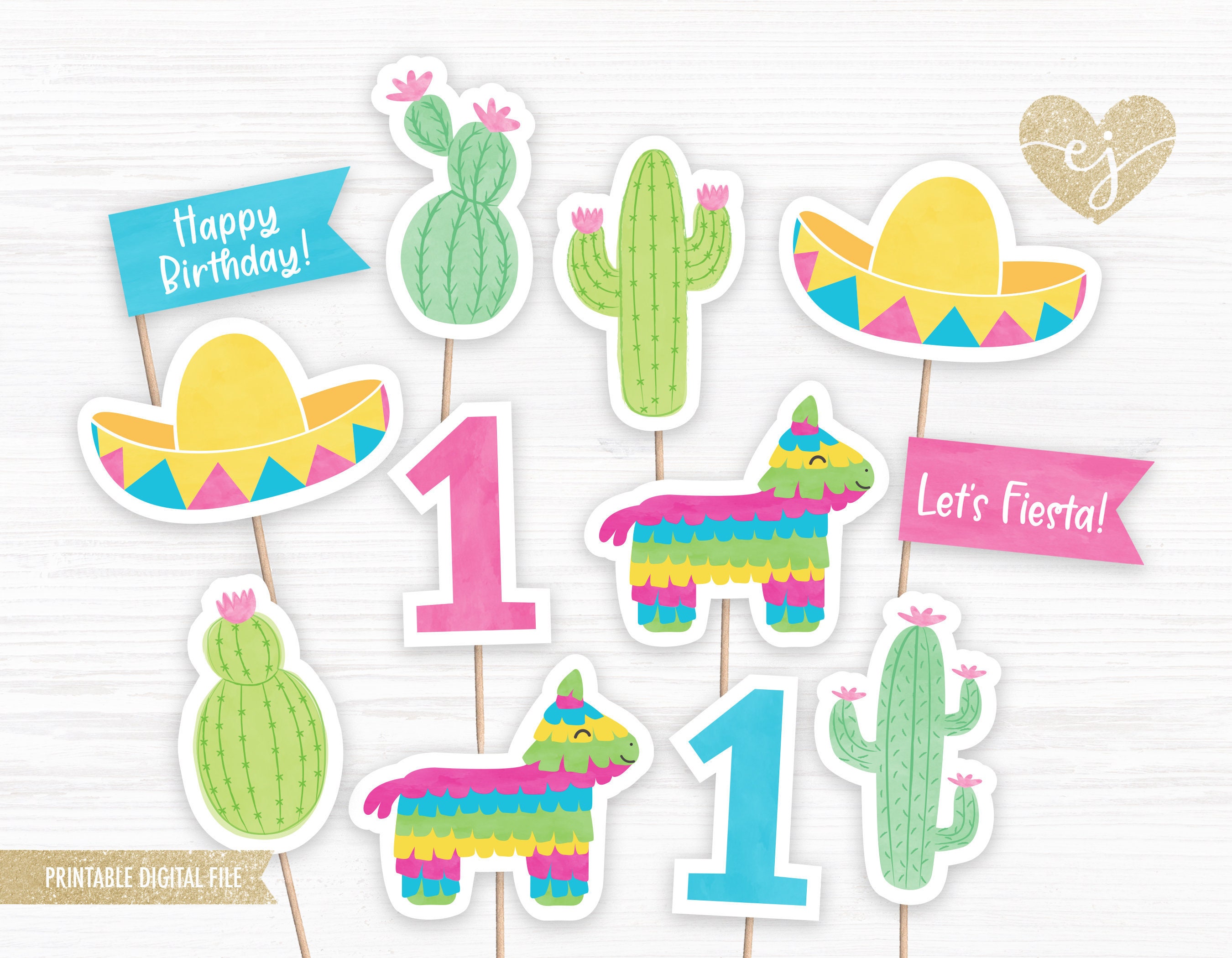 fiesta-cupcake-toppers-printable-cupcake-toppers-fiesta-etsy