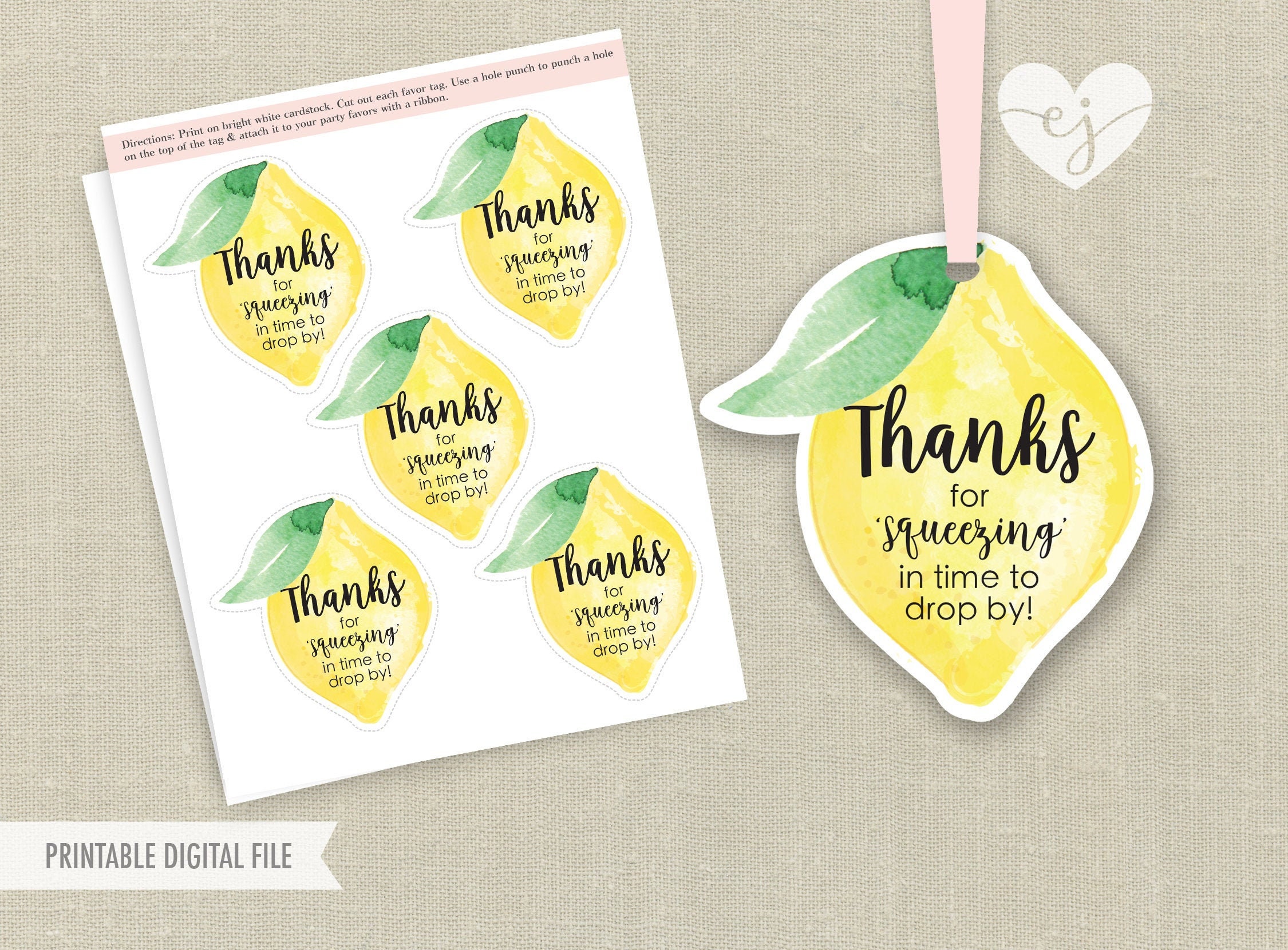 Lemon Gift Tags Lemon Gift Tags