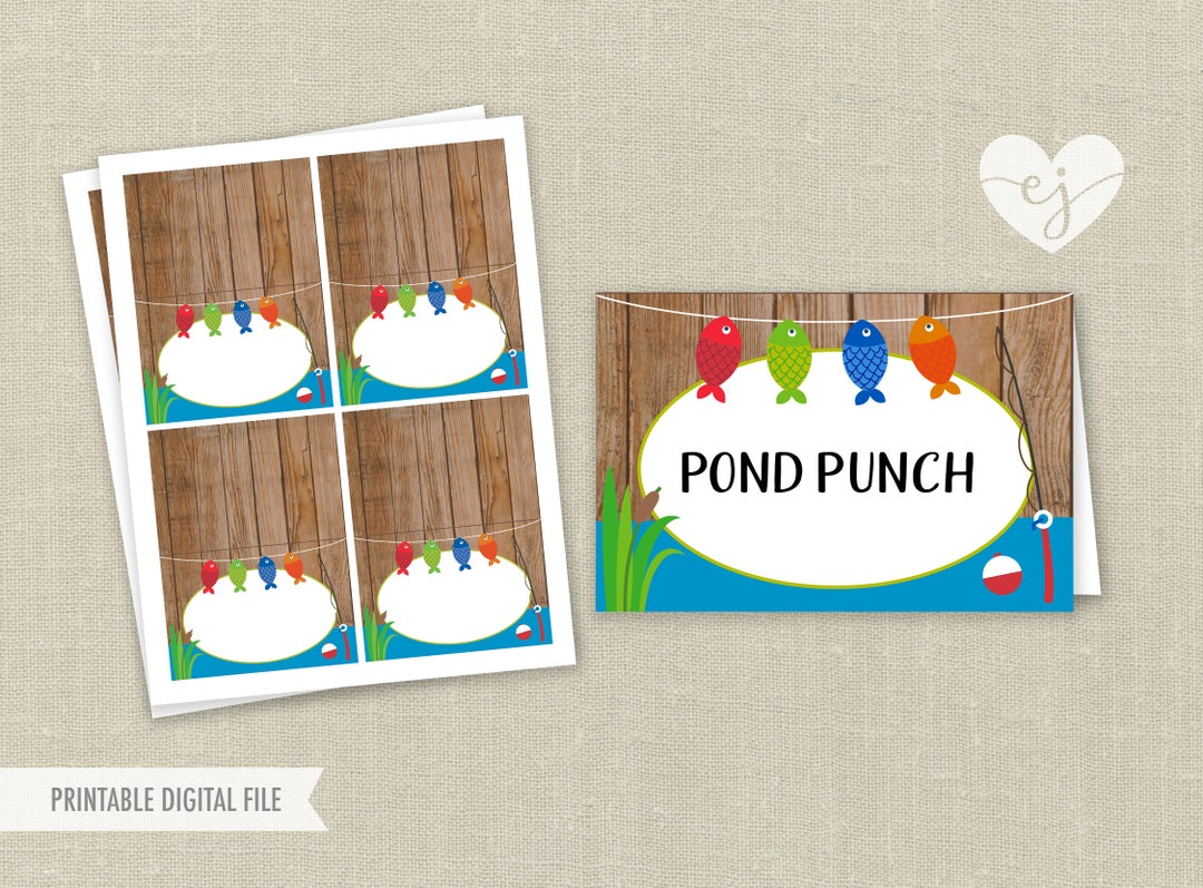 Fishing Party Food Tents: Printable Food Labels (digital File) - Etsy