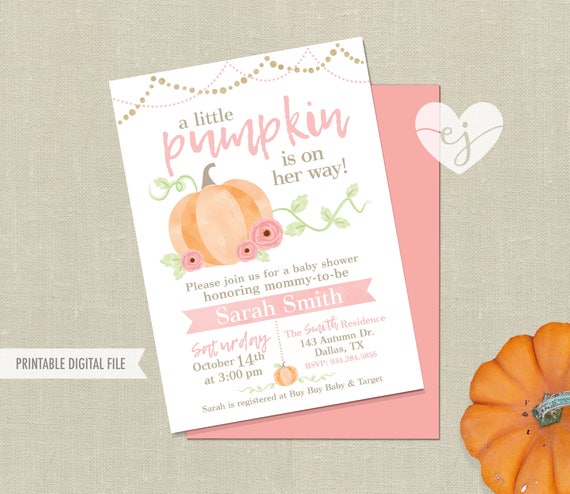 etsy pumpkin baby shower