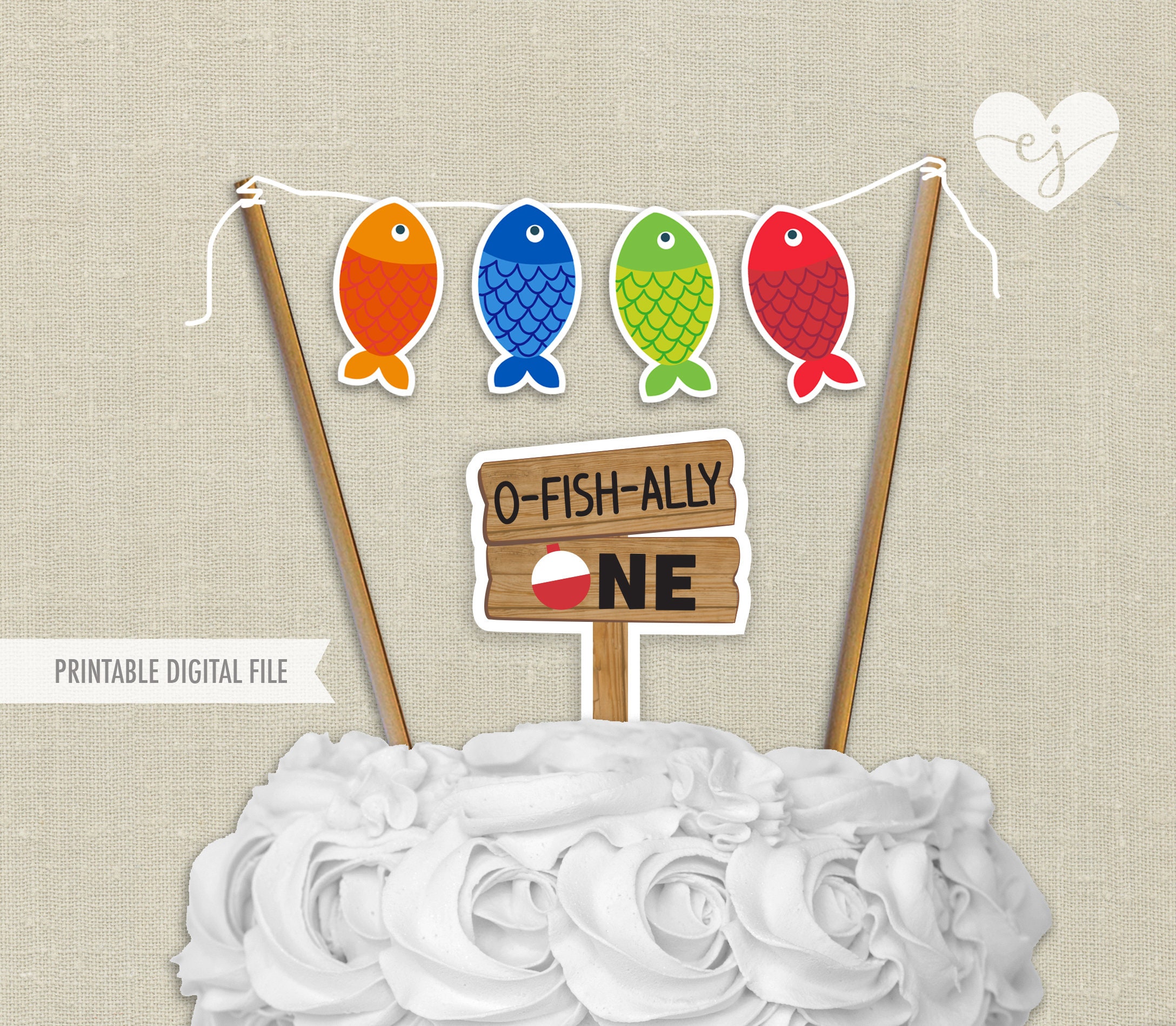 Ofishally One Cake Topper 