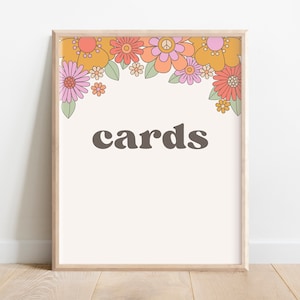 Placa de cartões imprimíveis, placa de mesa descolada, dois descolados, placa de festa hippie, placa de dois descolados, placa de um descolado, placa de presentes descolados, placa de mesa de cartas