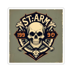 Skull & Crossbones Stickers, Edgy Vinyl Decals, Gothic Art, Laptop Decor, Gift for Bikers, Halloween Accessories